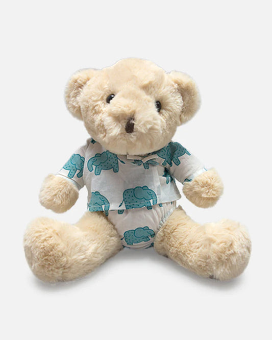 The Almirah Blue Bear Soft Toy-Plush Cuddly Toy For Newborn