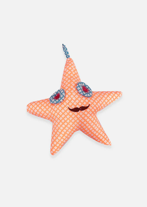 The Almirah Orange Starfish Soft Toy-Plush Cuddly Toy For Newborn