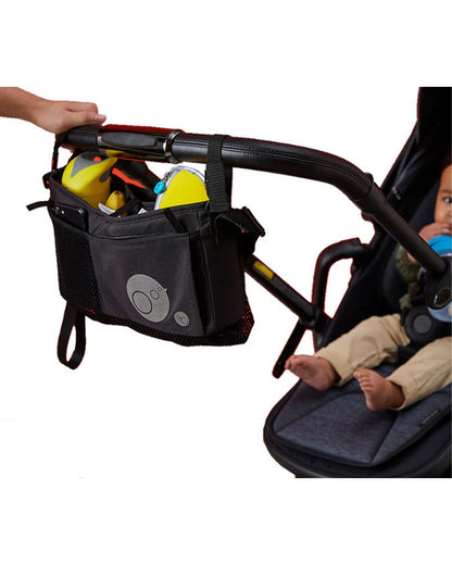 b.box Stroller and Pram Organiser-Adjustable Straps-Multiple Storage Compartments-Black Mama Chic