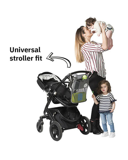 b.box Stroller and Pram Organiser-Adjustable Straps-Multiple Storage Compartments-Black Mama Chic