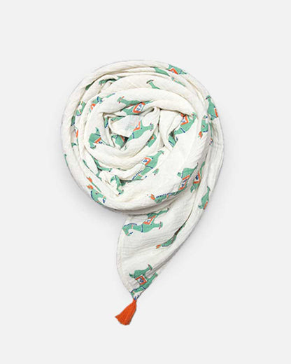 The Almirah Bankura Green Swaddle-Organic Muslin Cotton-Infant Wraps