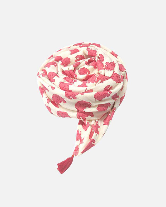 The Almirah Haathi March Pink Swaddle-Organic Cotton Muslin-Infant Wraps