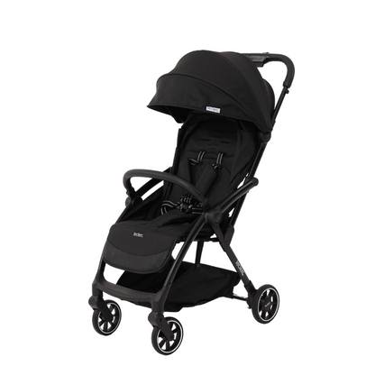 Leclerc Magic Fold Plus Lightweight Baby Stroller & Joie Gemm Car Seat Travel System-Stroller: (Cabin Friendly, One Touch Fold, For 6M to 5Y)-Car Seat: (Airline Certified, Side Impact Protection, Upto 13 Kg)-Includes Car Seat Adapters-Black & Shale