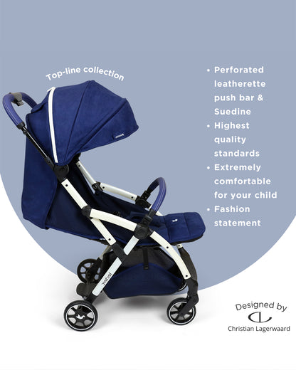 Leclerc Hexagon Ligthweight Baby Stroller & Diaper Bag-Air Cabin Friendly-Flat Reclining Seat-One Touch Fold-Includes Travel Bag-2 Years Warranty-for 6M to 5Y (Upto 22Kg)-Monte Carlo