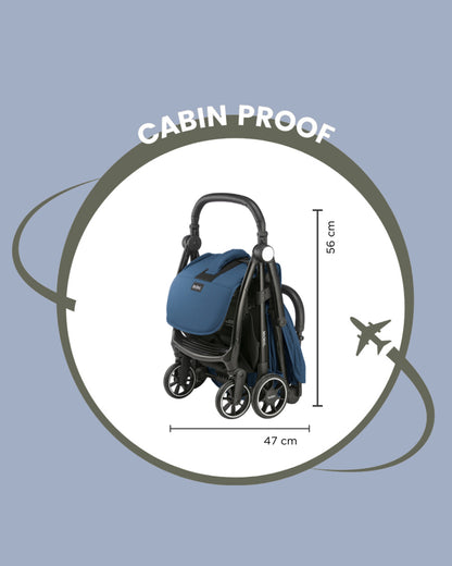 Leclerc Hexagon Ligthweight Baby Stroller & Diaper Bag-Air Cabin Friendly-Flat Reclining Seat-One Touch Fold-Includes Travel Bag-2 Years Warranty-for 6M to 5Y (Upto 22Kg)-Monte Carlo