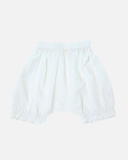 The Almirah White Bloomer-Solid-Organic Cotton-For Infants