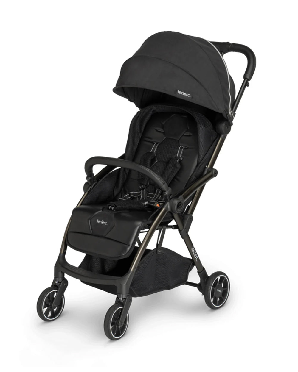 Leclerc Hexagon Ligthweight Stroller Air Cabin Friendly Flat Reclining Seat One Touch Fold Includes Travel Bag 2 Years Warranty For 6M to 5Y Upto 22Kg Black Extra 5 Off duckduckbaby