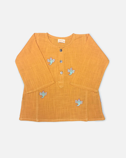 The Almirah Yellow Kurta-Ganesh-Cotton-For Infants
