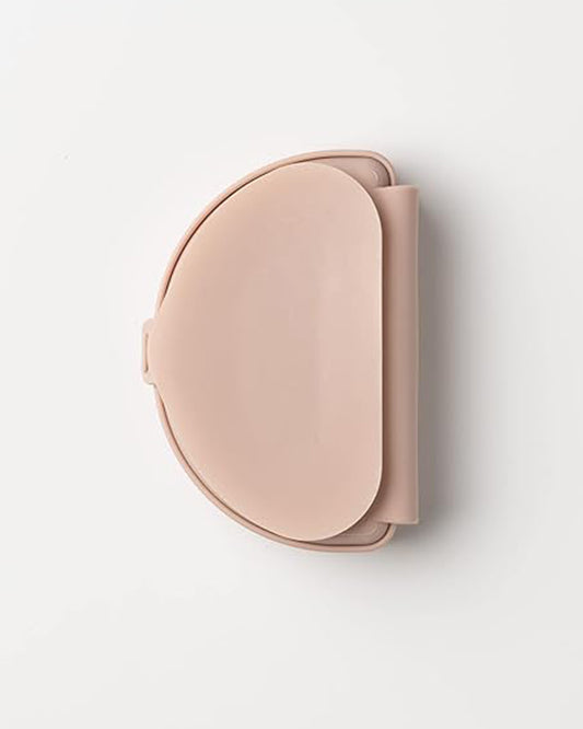 Miniware-Silifold-Pink Salt-Foldable Plate-With Suction Base & 2 Divided Sections-For Feeding Infants