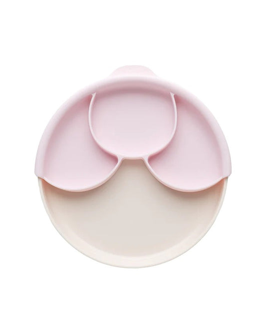 Miniware Healthy Meal Plate-Vanilla & Cotton Candy-With Detachable Suction Foot-Plant Based-For Feeding Infants