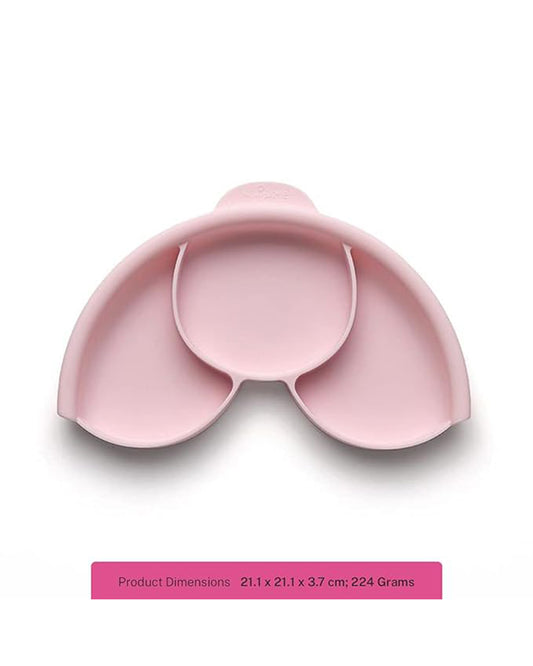 Miniware Healthy Meal Plate-Vanilla & Cotton Candy-With Detachable Suction Foot-Plant Based-For Feeding Infants