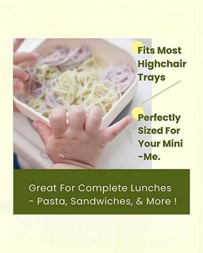 Miniware Baby Birthday Feeding Set-Pack of 3-Bowl with Lid, Cup with Lid & Bib-Mint & Cream