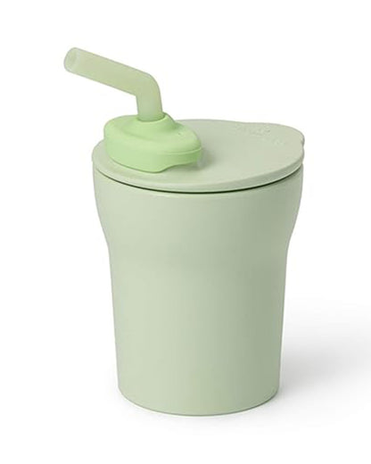 Miniware 1-2-3 Sip! Silicone Sippy Cup-Key Lime-With Lid & Straw-Plant Based-For Infants