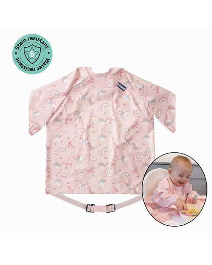 Bibado Long Sleeve Coverall Weaning Bib-Over The Rainbow-Adjustable Straps-For Infants