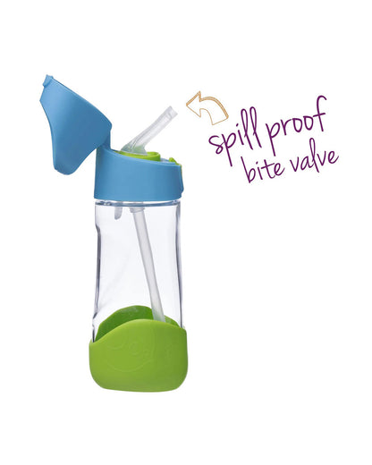 b.box School Essentials Kit-Mini Lunch Box(1000ml)-Tritan Straw Sipper(450ml)-Ocean Breeze-3Y+