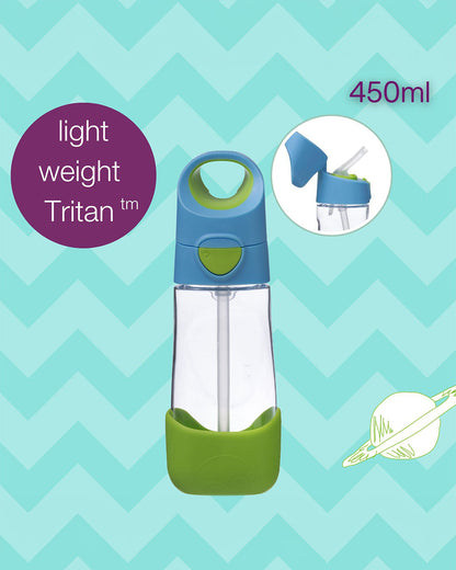 b.box School Essentials Kit-Mini Lunch Box(1000ml)-Tritan Straw Sipper(450ml)-Ocean Breeze-3Y+