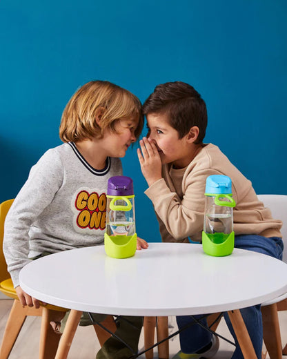 b.box Tritan Sport Spout Drink Bottle-Ocean Breeze Blue Green-With Easy Push Button & Ergonomic Triangular Shape-450 ml