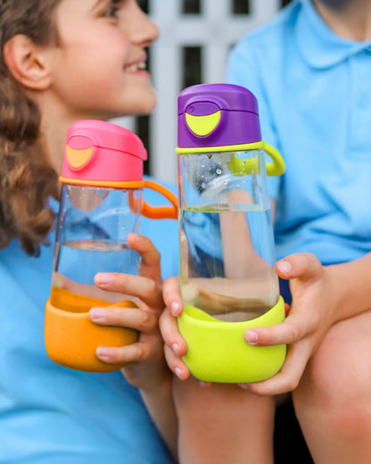 b.box Tritan Sport Spout Drink Bottle-Ocean Breeze Blue Green-With Easy Push Button & Ergonomic Triangular Shape-450 ml