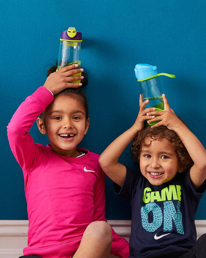 b.box Tritan Sport Spout Drink Bottle-Ocean Breeze Blue Green-With Easy Push Button & Ergonomic Triangular Shape-450 ml