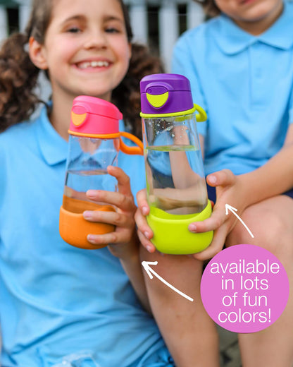 b.box Tritan Sport Spout Drink Bottle-Ocean Breeze Blue Green-With Easy Push Button & Ergonomic Triangular Shape-450 ml