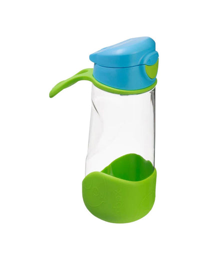 b.box Tritan Sport Spout Drink Bottle-Ocean Breeze Blue Green-With Easy Push Button & Ergonomic Triangular Shape-450 ml