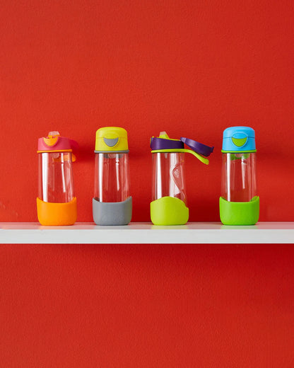 b.box Tritan Sport Spout Drink Bottle-Ocean Breeze Blue Green-With Easy Push Button & Ergonomic Triangular Shape-450 ml