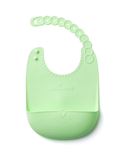 Miniware Baby Birthday Feeding Set-Pack of 3-Bowl with Lid, Cup with Lid & Bib-Mint & Cream