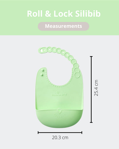 Miniware Baby Birthday Feeding Set-Pack of 3-Bowl with Lid, Cup with Lid & Bib-Mint & Cream