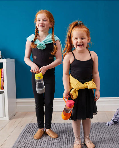 b.box Tritan Sport Spout Drink Bottle-Strawberry Shake Pink Orange-With Easy Push Button & Ergonomic Triangular Shape-450 ml