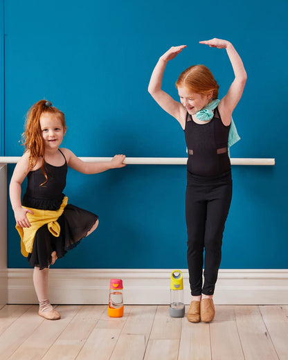 b.box Tritan Sport Spout Drink Bottle-Strawberry Shake Pink Orange-With Easy Push Button & Ergonomic Triangular Shape-450 ml