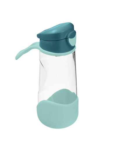 b.box Tritan Sport Spout Drink Bottle-Emerald Forest Green-With Easy Push Button & Ergonomic Triangular Shape-450 ml