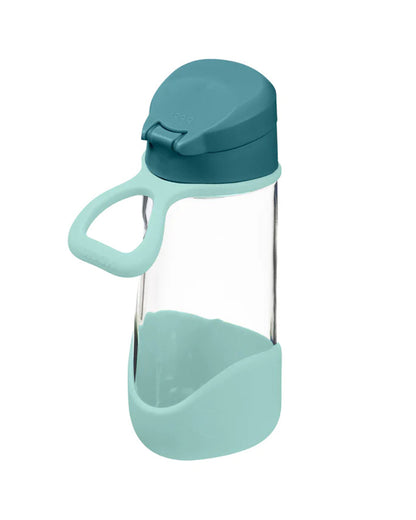 b.box Tritan Sport Spout Drink Bottle-Emerald Forest Green-With Easy Push Button & Ergonomic Triangular Shape-450 ml