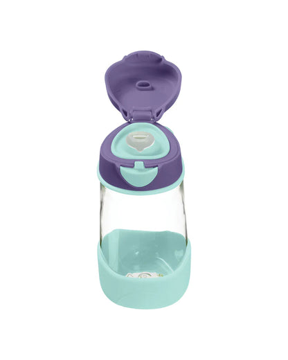 b.box Tritan Sport Spout Drink Bottle-Lilac Pop-With Easy Push Button & Ergonomic Triangular Shape-450 ml