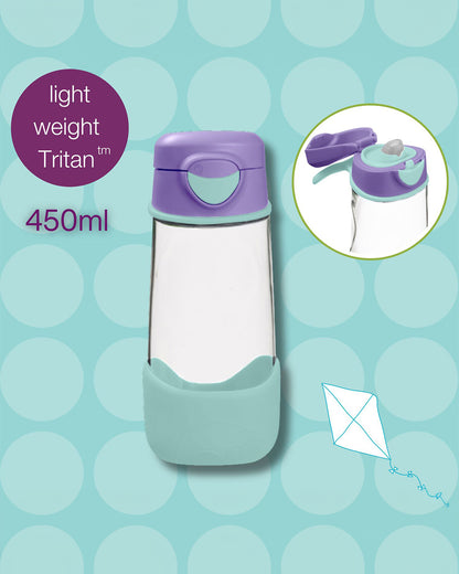 b.box Tritan Sport Spout Drink Bottle-Lilac Pop-With Easy Push Button & Ergonomic Triangular Shape-450 ml