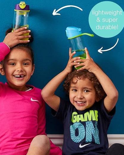 b.box Tritan Sport Spout Drink Bottle-Lilac Pop-With Easy Push Button & Ergonomic Triangular Shape-450 ml