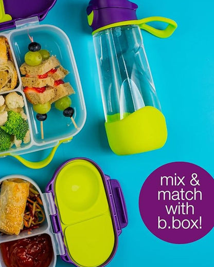 b.box Tritan Sport Spout Drink Bottle-Lilac Pop-With Easy Push Button & Ergonomic Triangular Shape-450 ml