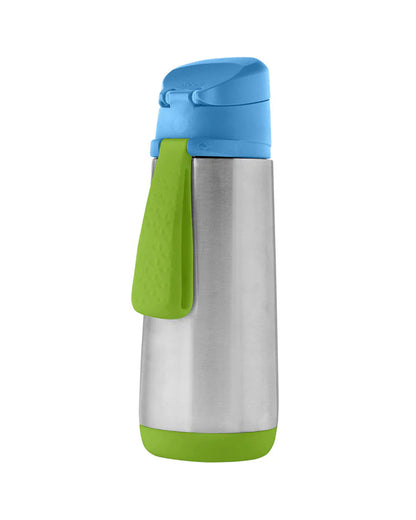 b.box Insulated Sport Spout Drink Bottle-Ocean Breeze Blue Green-Stainless Steel-With Easy Push Button-500 ml