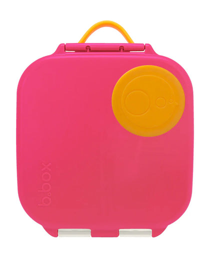 b.box Mini Lunch Box-Leak Proof-Removable Divider-Strawberry Shake Pink Orange-For Feeding Infants