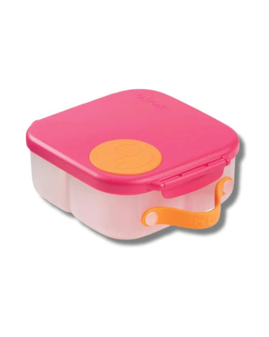 b.box Mini Lunch Box-Leak Proof-Removable Divider-Strawberry Shake Pink Orange-For Feeding Infants