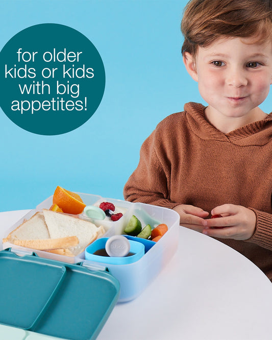 b.box Mini Lunch Box-Leak Proof-Removable Divider-Strawberry Shake Pink Orange-For Feeding Infants