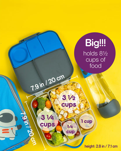 b.box School Essentials Kit-Mini Lunch Box(1000ml)-Tritan Straw Sipper(450ml)-Forest Green-3Y+