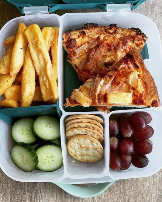 b.box Mini Lunch Box-Leak Proof-Removable Divider-Emerald Forest Green-For Feeding Infants