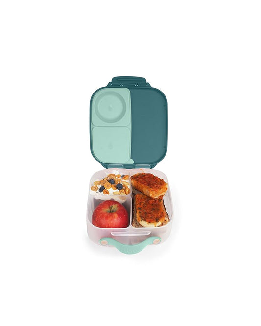 b.box Mini Lunch Box-Leak Proof-Removable Divider-Emerald Forest Green-For Feeding Infants