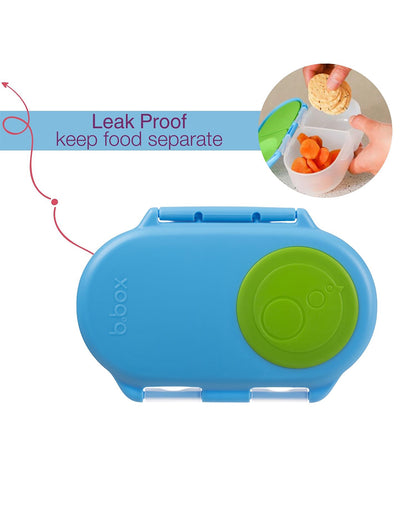 b.box Snack Box-Leak Proof-Flexi Fruit Holder-Ocean Breeze Blue Green-For Feeding Infants