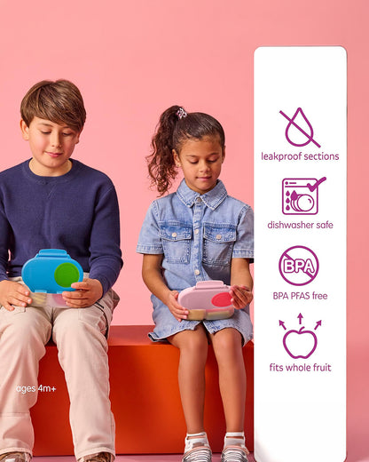 b.box Snack Box-Leak Proof-Flexi Fruit Holder-Ocean Breeze Blue Green-For Feeding Infants