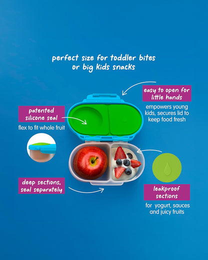 b.box Snack Box-Leak Proof-Flexi Fruit Holder-Ocean Breeze Blue Green-For Feeding Infants