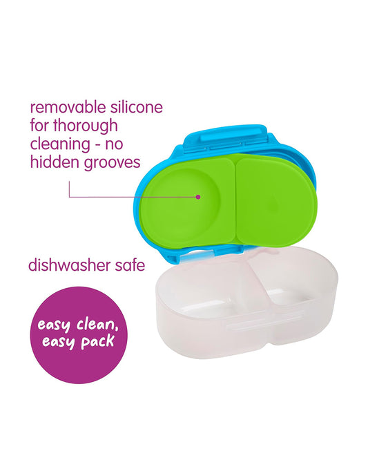 b.box Snack Box-Leak Proof-Flexi Fruit Holder-Ocean Breeze Blue Green-For Feeding Infants