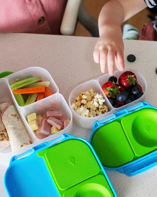 b.box Snack Box-Leak Proof-Flexi Fruit Holder-Ocean Breeze Blue Green-For Feeding Infants