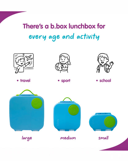 b.box Snack Box-Leak Proof-Flexi Fruit Holder-Ocean Breeze Blue Green-For Feeding Infants