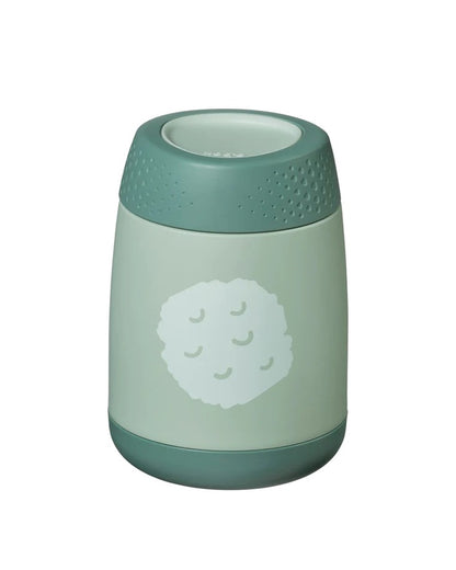 b.box Insulated Food Jar Mini-Double Walled Stainless Steel-Leak Proof-So Bunny Green-For Feeding Infants